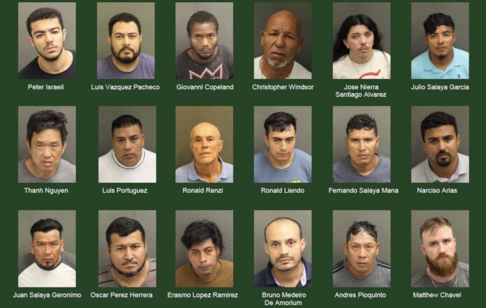 Eighteen men arrested in prostitution sting in Orange County