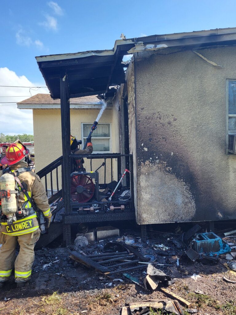 Orange County Fire Rescue extinguishing fire at 100 block of 1st Street on April 25