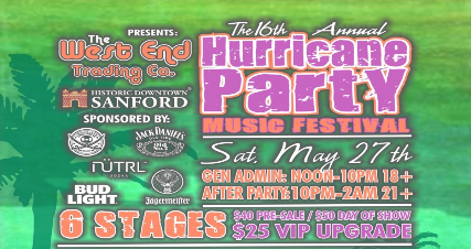 16th Annual Hurricane Party in Historic Downtown Sanford