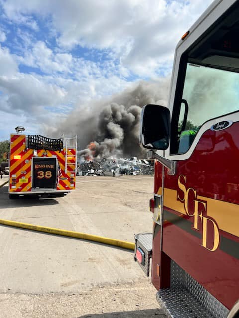 Fire at metals recycling facility on SR 46 in Sanford 1
