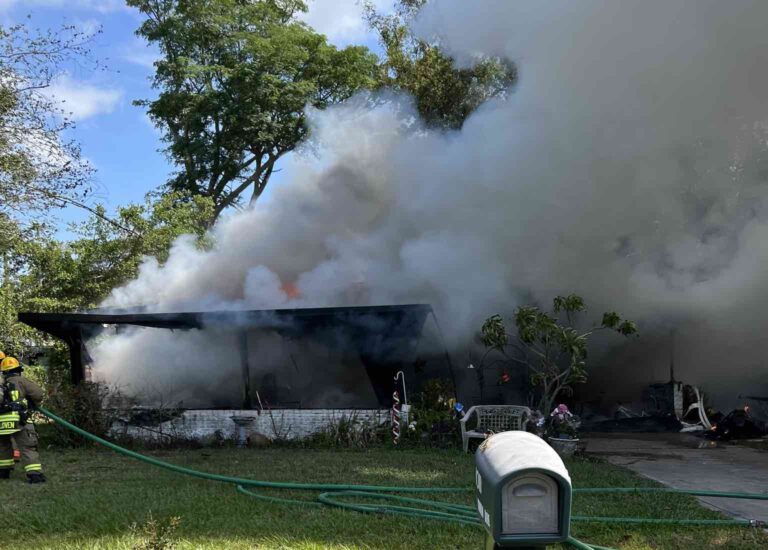 Fire consumes and destroys home in Maitland