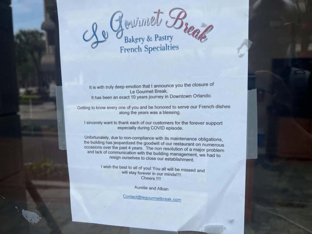 Le Gourmet Break shares parting message