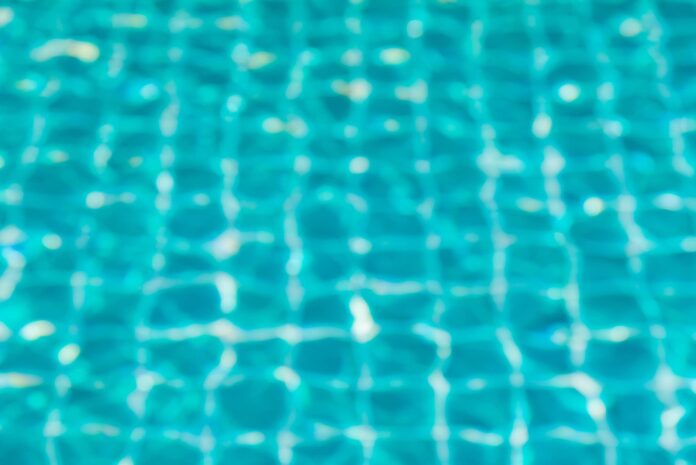 blue swimming pool blur