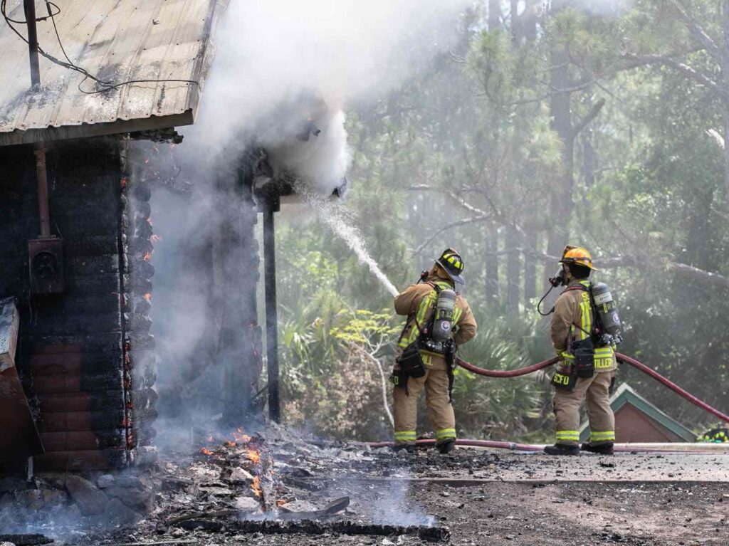 Structure on fire on Dragonfly Run in Lake Harney Woods on May 15 2