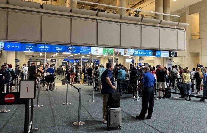 TSA lines at Orlando International Airport
