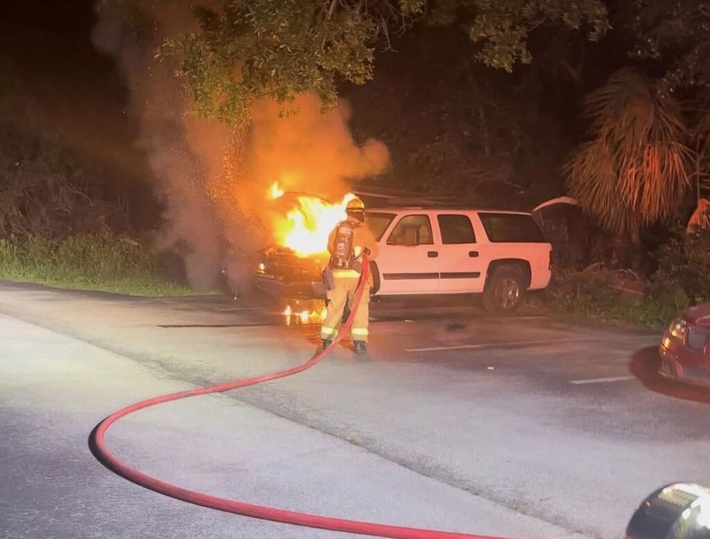 Vehicle fire in Winter Springs on May 27