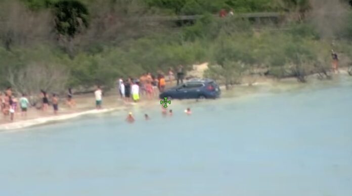 Vehicle stranded on beach after incident on May 27