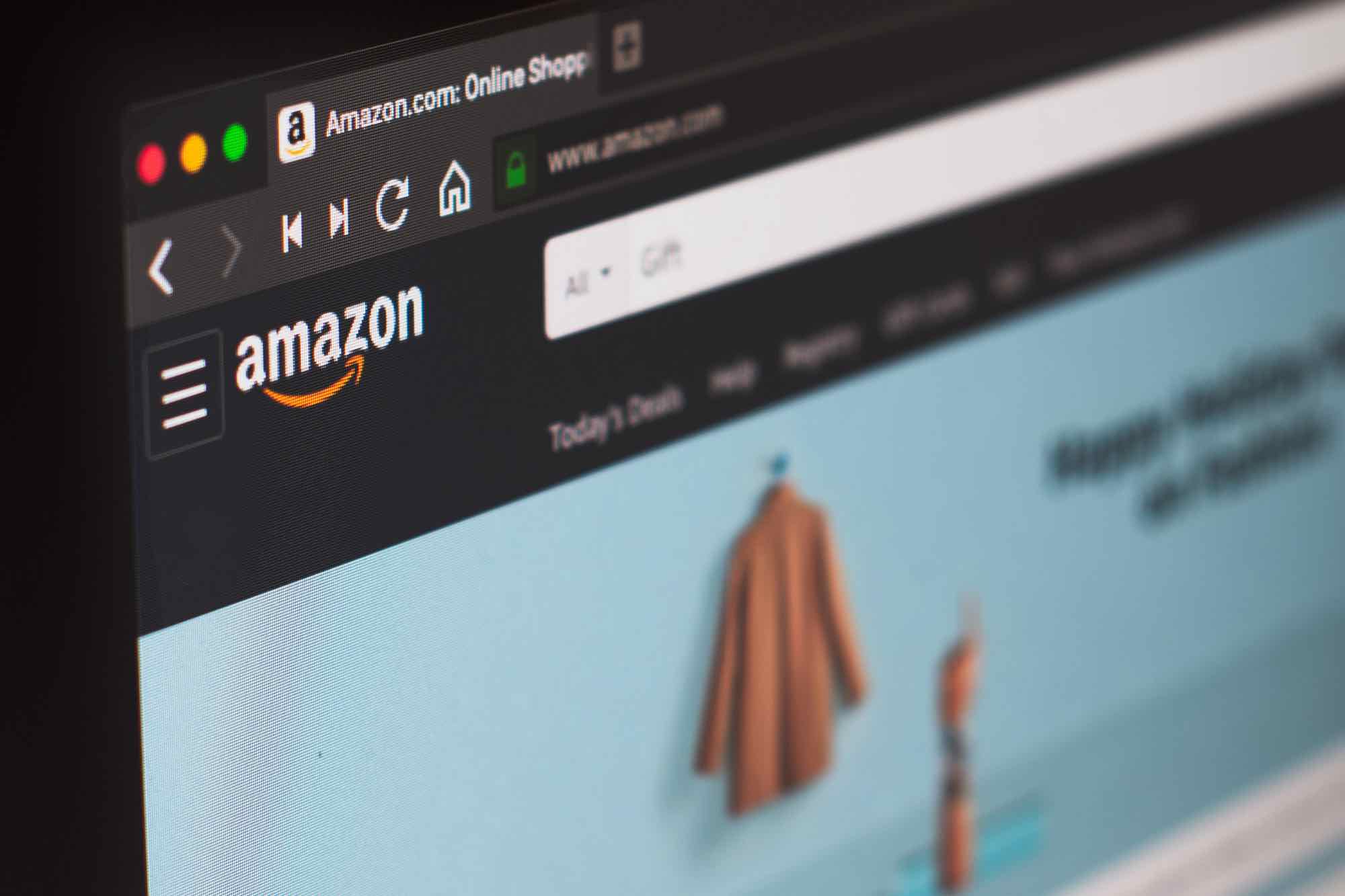 Amazon website on Google Chrome internet browser