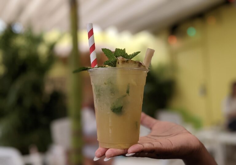 Margarita craft cocktail drink at bar