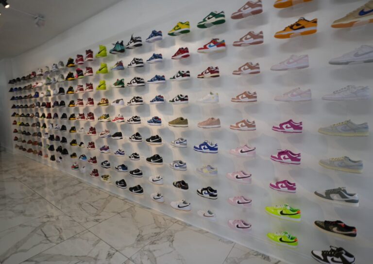 Shoe selection at Lovely Kicks shoe store in downtown Orlando