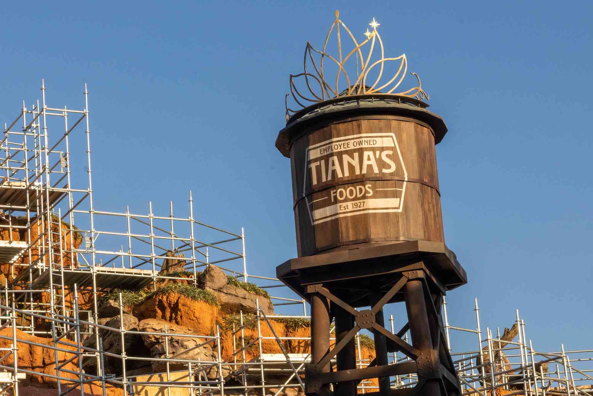 Water tower at Tiana's Bayou Adventure