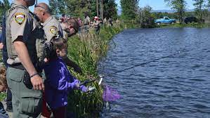 Fishing with a cop