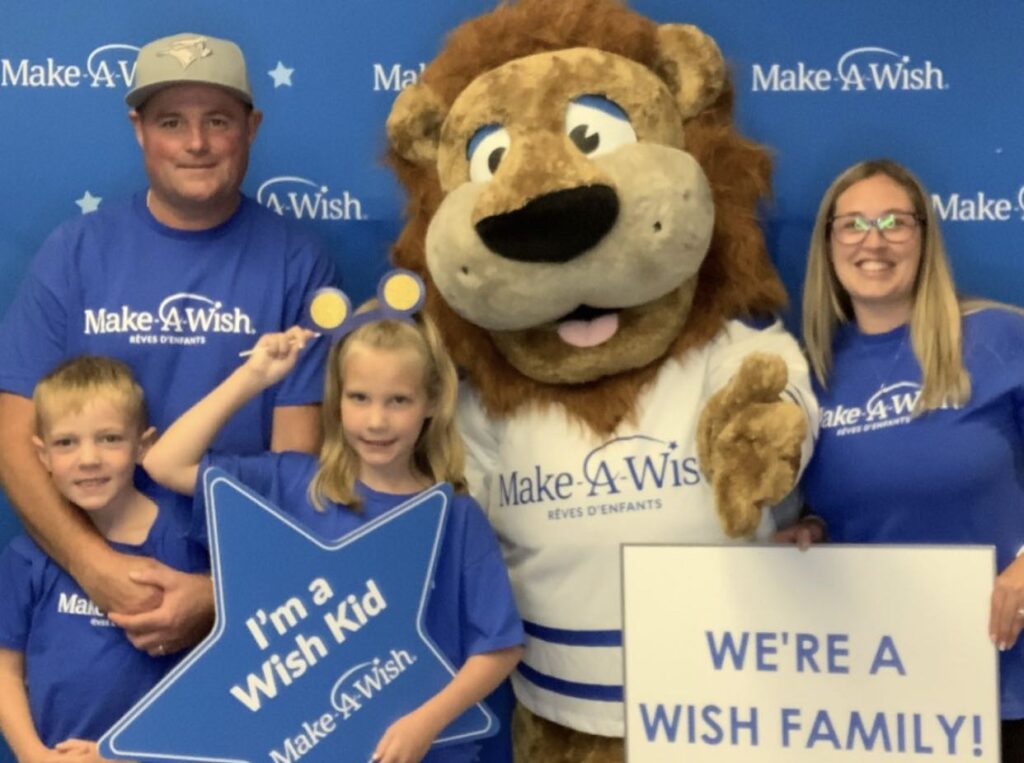Make A Wish family with character actor