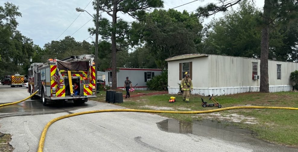 Seminole County Fire crews respond to mobile home fire on July 31