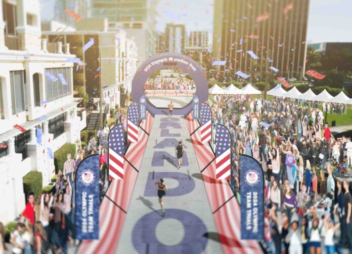 DPAC rendering of finish line for U.S. Olympic Team Trials Marathon in Orlando