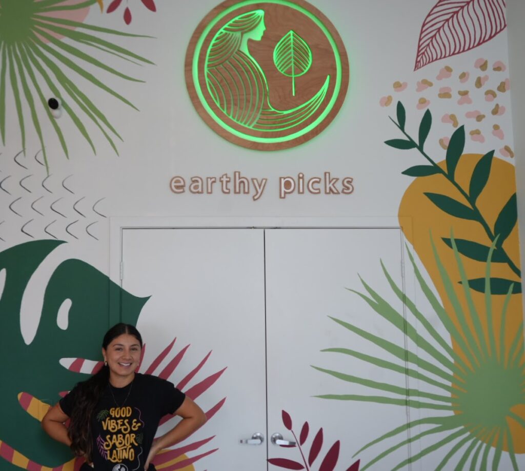 Tatiana Henao at her business Earthy Picks in downtown Orlando