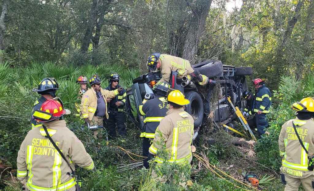 Seminole County firefighters responding to accident on Oct. 23