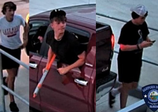Three wanted for vandalizing parking lot at Sanford business in August 23