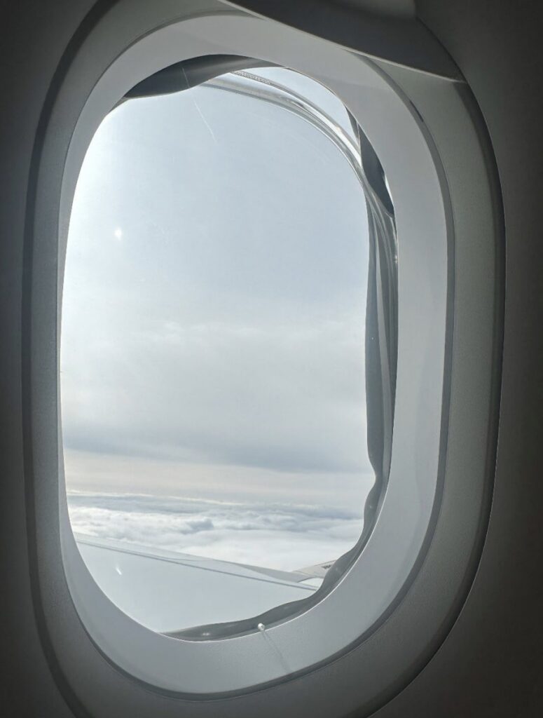 Damaged window on flight en route to Orlando on October 4