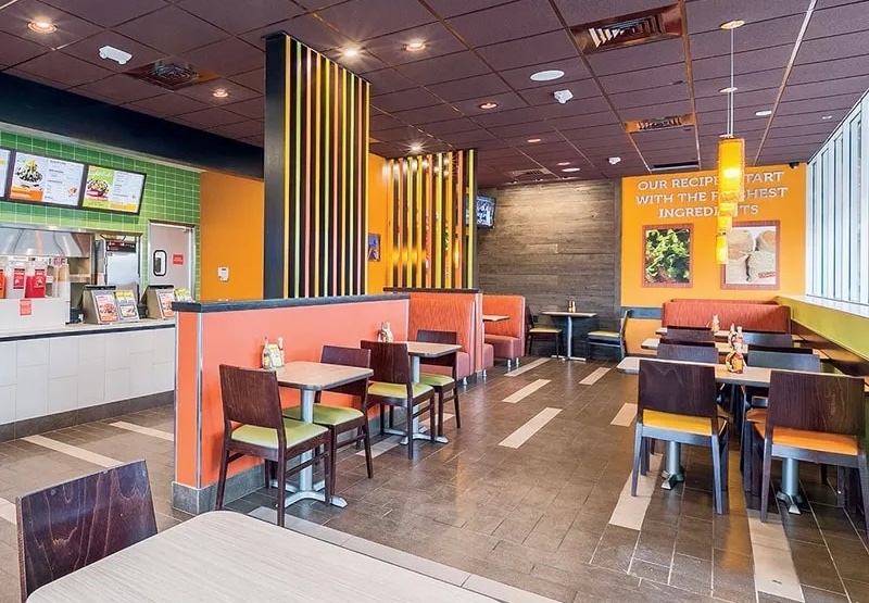 Dining room at Pollo Campero