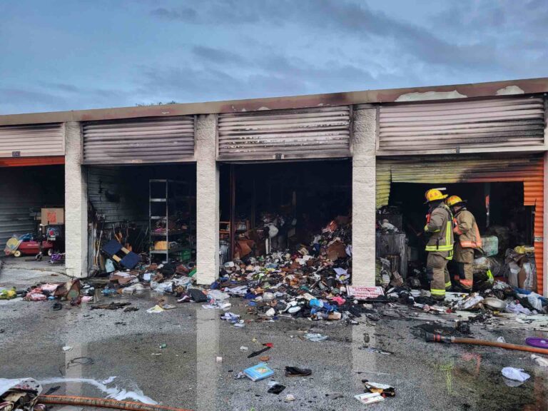 Storage units destroyed by fire in Orlando on December 12