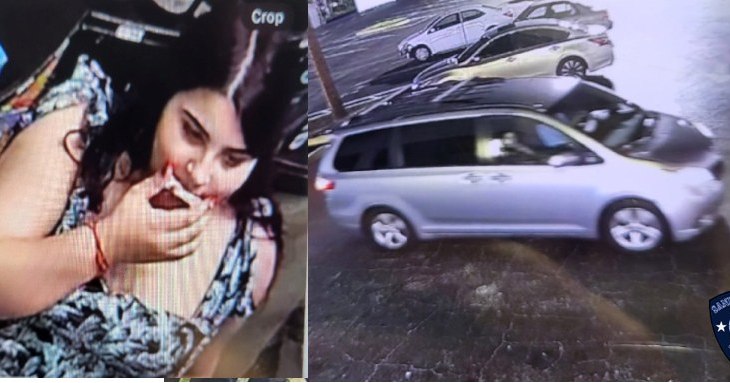 One of the women and the vehicle used