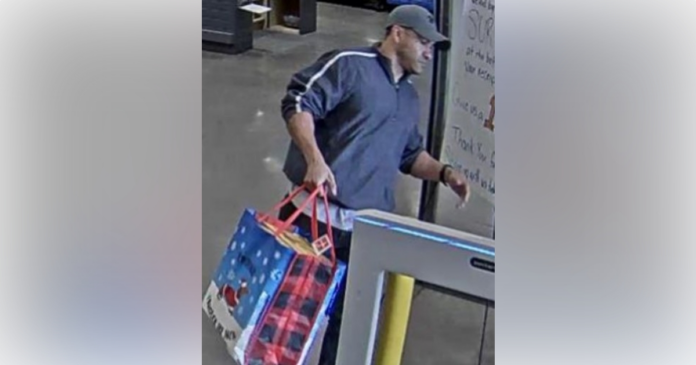 Suspect wanted for stealing from Lowe's Home Improvement in Sanford