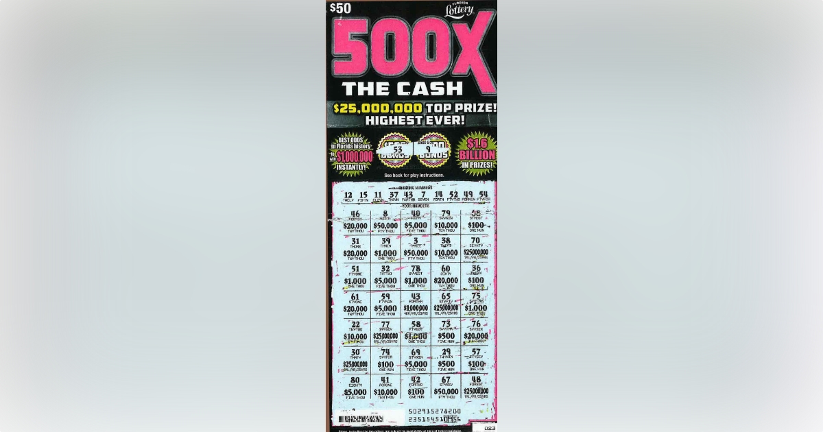 David Nguyen 500X THE CASH $1 MILLION Winning Ticket