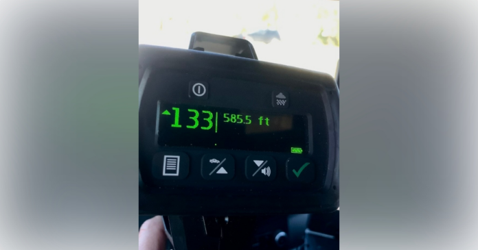 Speed radar gun showing 133 mph in Orlando. (Photo: Orlando Police Department)