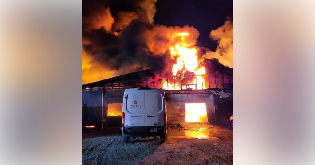 Winter Park abandoned auto shop fire on March 22, 2024 3 (Photo Orange County Fire Rescue)