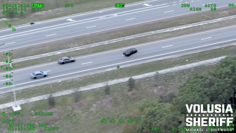 Armed carjacking suspects fleeing from Volusia County deputies on March 5, 2024
