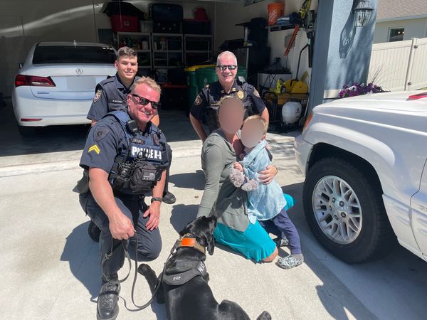 A K-9 with the DeLand Police Department helped officers find a missing toddler on March 29, 2024. (Photo: DeLand Police Department)