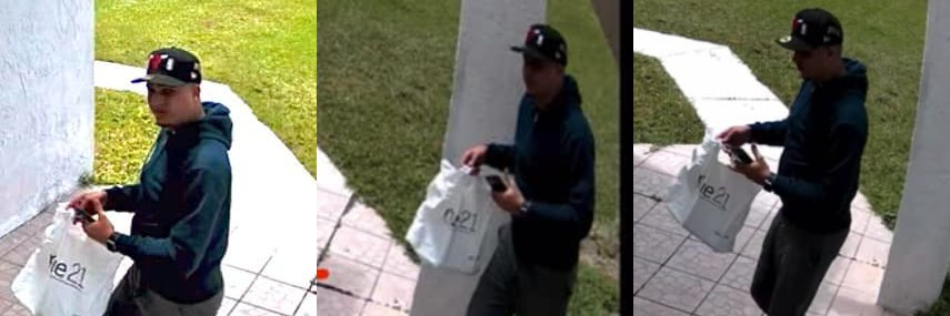 Package thief osceola county sheriff's office merged photos of suspect