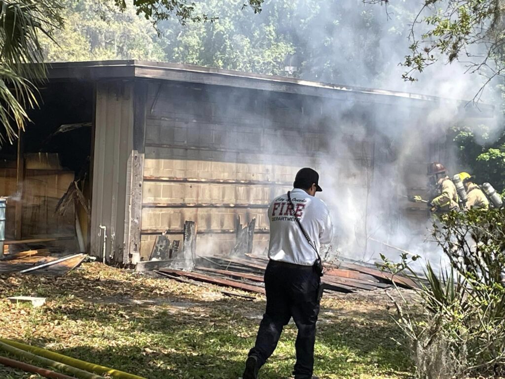 Shed fire at Boys Town Central Florida in Oviedo on March 19, 2024