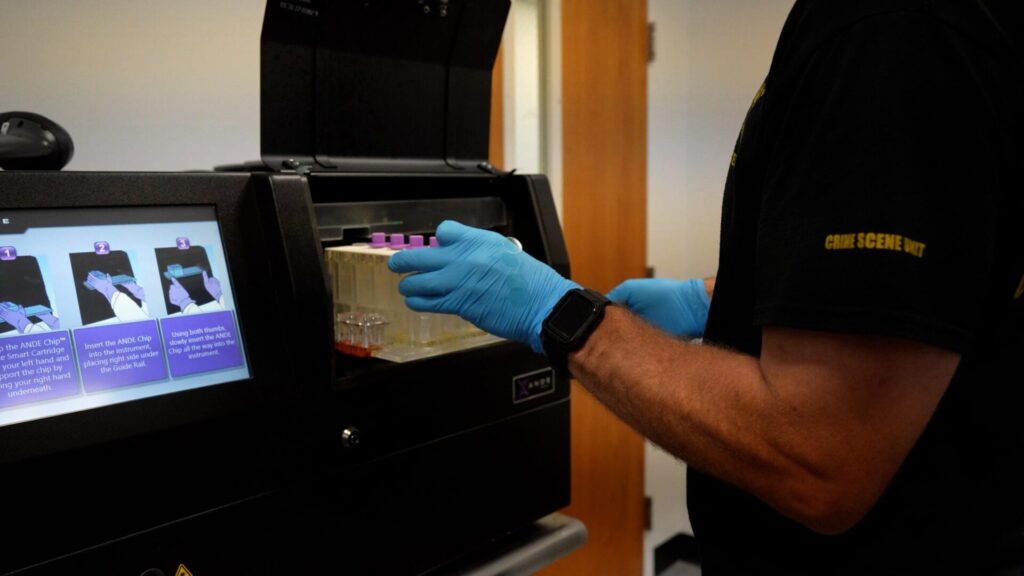 Volusia County Sheriffs Office ANDE Rapid DNA technology photo by VCSO