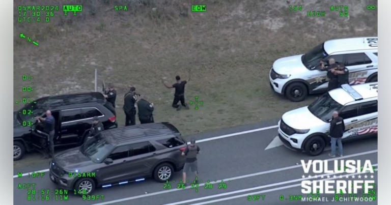 WATCH: Two carjacking suspects flee from Volusia deputies in stolen Corvette