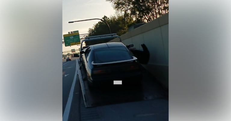 This vehicle was allegedly involved in a street race on SR-408 in Orlando on March 15, 2024. (Photo: Florida Highway Patrol)