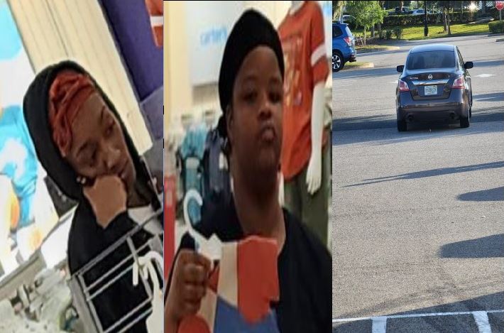 Clermont police are looking for two individuals (pictured) in connection with a theft that occurred at a local department store on April 11, 2024.