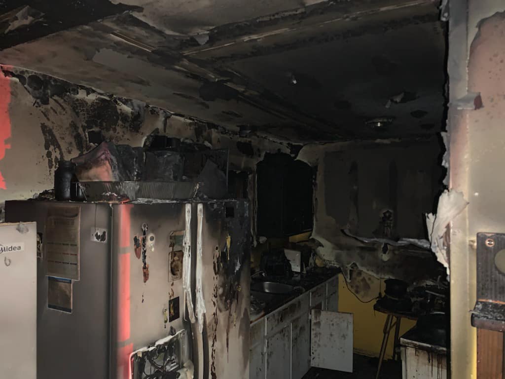 One killed after kitchen catches fire in DeLand home on April 27, 2024 (photo by DeLand Fire Department)