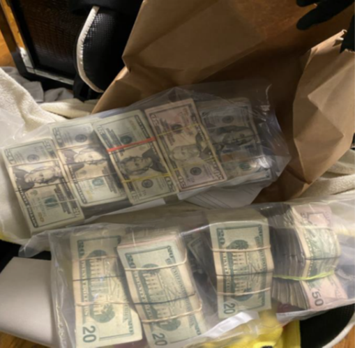 In addition to drugs, law enforcement found around $96,000 in cash during a search of the home. 