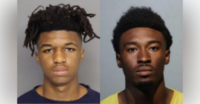 Zion Carter (left) and Terrell Walker (right) are suspects in a fatal shooting on April 9, 2024, that claimed the life of 17 year old Sadarion Cosby.