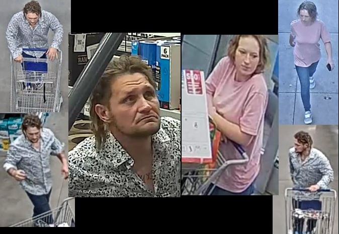 Photos of two individuals wanted by Clermont police in connection with a theft at a local Lowe's home improvement store. (Photos: Clermont Police Department)