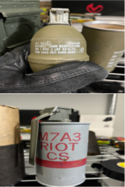 Grenades recovered by agents Ernesto Vazquez and Derick Yamir Perez Diaz indicted on gun trafficking charges July 2024