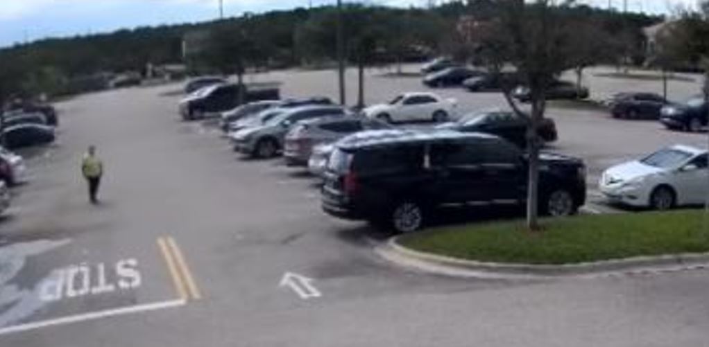 Juan Perez approaching female victim s vehicle in Walmart parking lot on September 2, 2024 photo by OPD