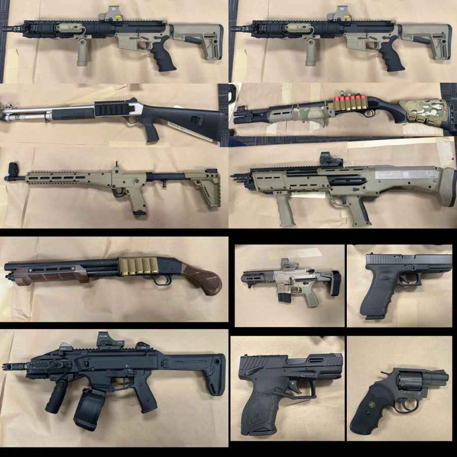 These firearms were confiscated by Orlando police during a search of two local residences on September 19, 2024. (Photos: Orlando Police Department)