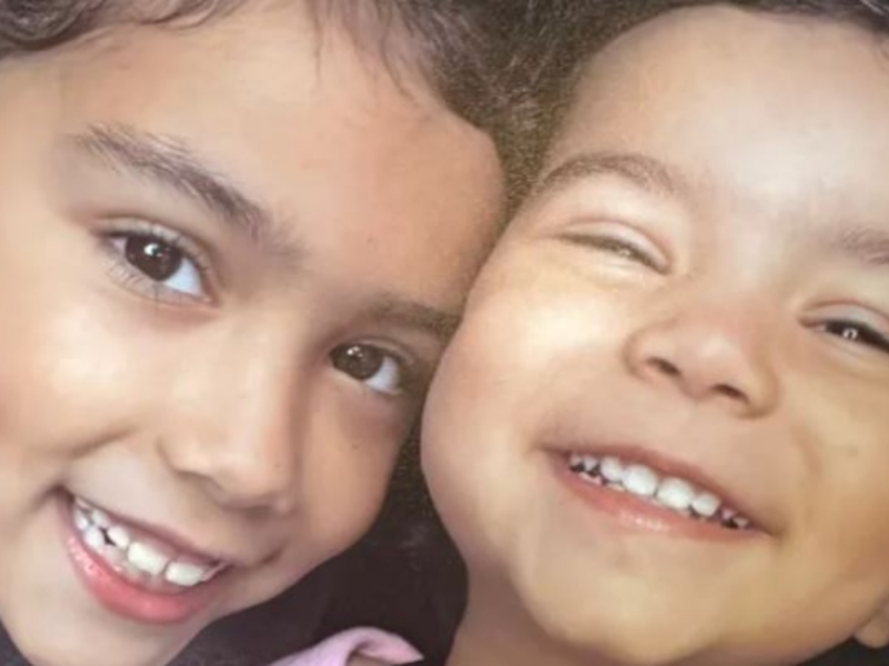 Lieutenant Eloilda Ellie Shea s two children, 7-year-old Lana (right) and Raquel a.k.a. "Rocky" (right)