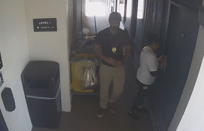 Michael Darren Jesse Rodriguez surveillance footage captured shortly after 2.20 p.m. on August 23, 2024