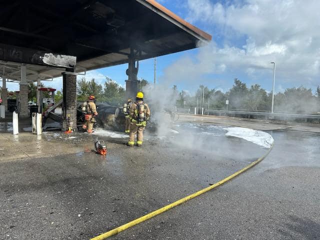 Orlando Fire Department one seriously hurt in fiery crash at Orlando Wawa on October 20, 2024 2
