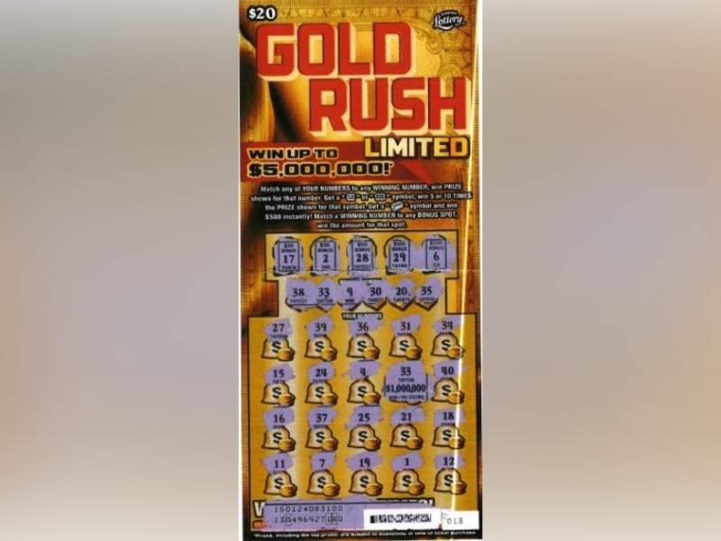 This $1 million winning scratch-off lottery ticket was sold at a convenience store in Kissimmee. (Photo: Florida Lottery)