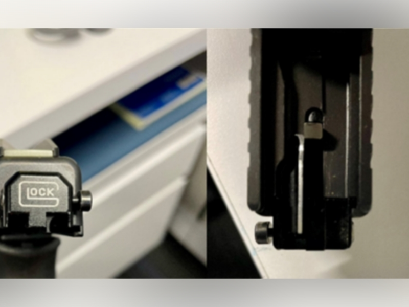 This loaded firearm, which had a machine gun conversion device installed, was found in Jeremiah Cundiff's possession in October of 2023. (Photos: United States Attorney's Office for the Middle District of Florida)